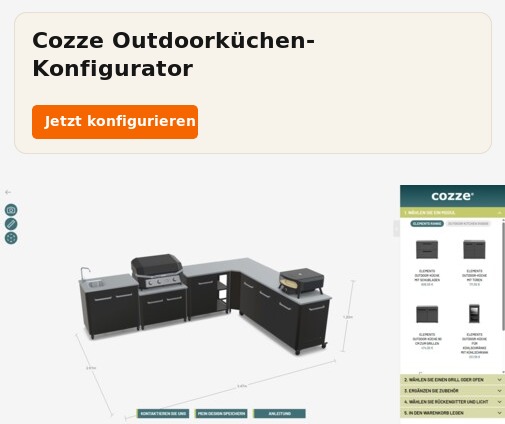 Zum COZZE Outdoor Küchen Konfigurator