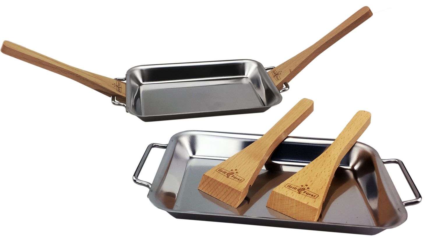 Grillfürst Grillpfännchen 2er Set mit Schabern