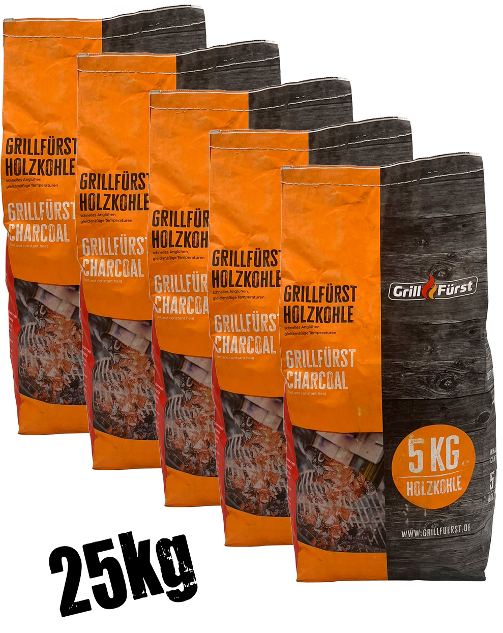 Grillfürst Holzkohle 25 kg - höllisch heiß & nachhaltig produziert