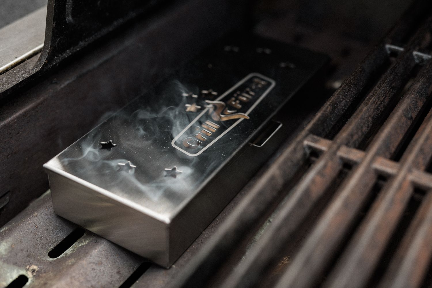 Grill Räucherbox aus emailliertem Stahl Smokerbox Grillzubehör Aromabox Grill 