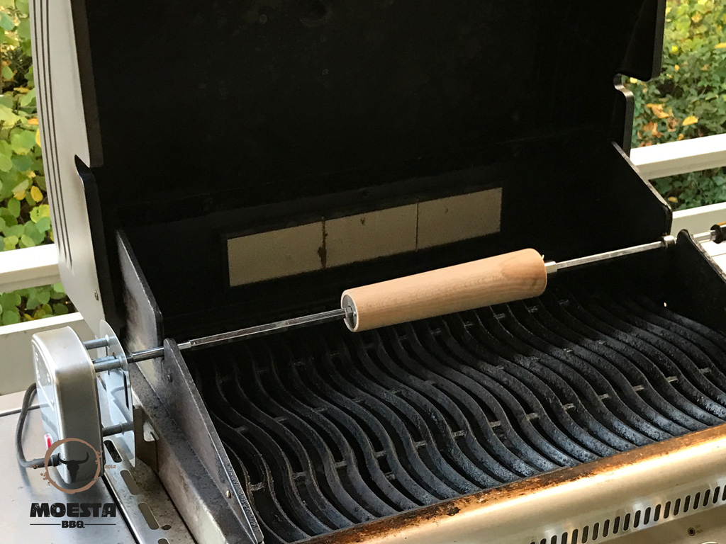 Buchenholzrolle für Rotisserie Moesta-BBQ FeuerWalze Fremdhersteller für 11,8mm Rotisserie PizzaRing
