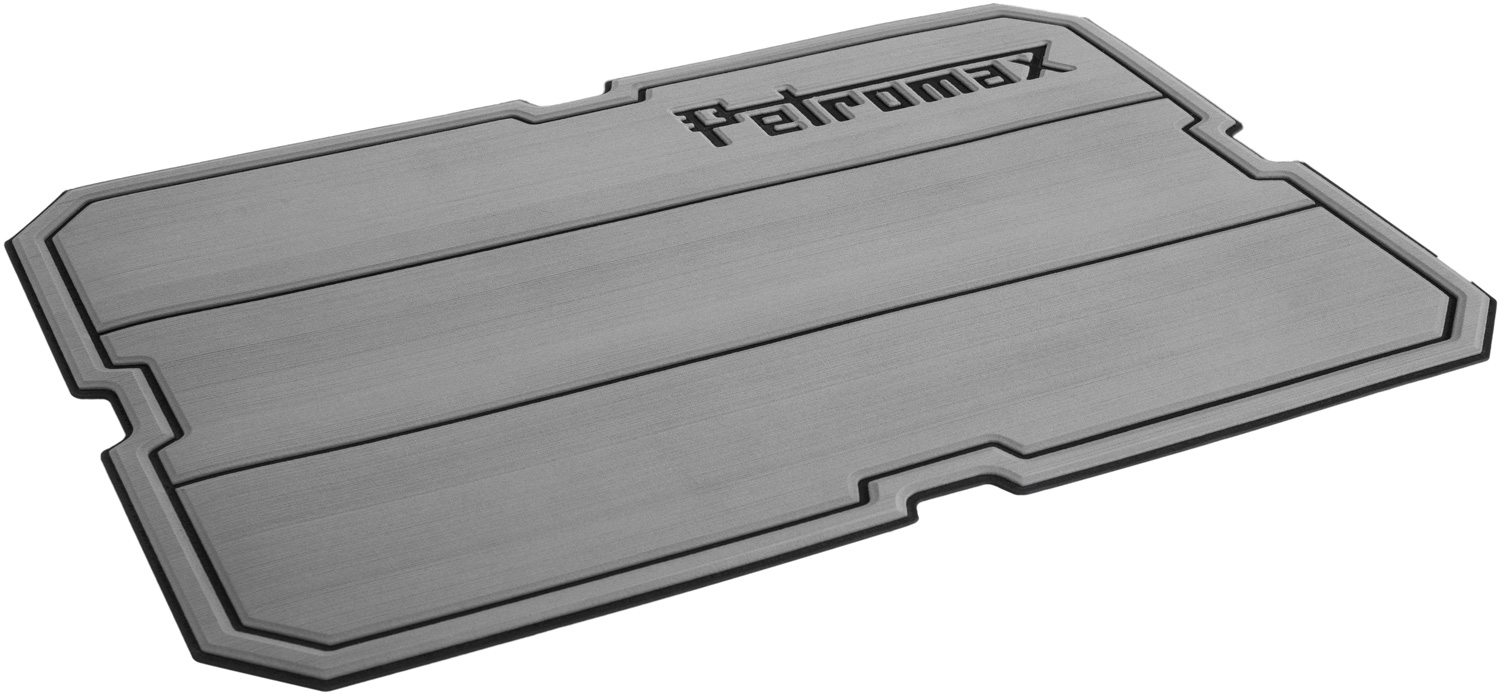 Petromax Haft-Auflage für Petromax Kühlbox kx50, Abdeckung grau, mit  Linienstruktur und Schriftzug