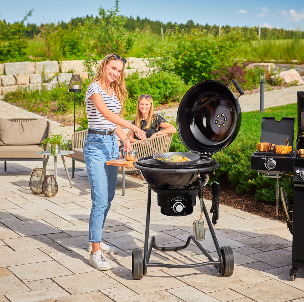 Holzkohle Kugelgrill No1 F60 AIR 25021 Grill Grillzubehör Rösle Abdeckhaube f 