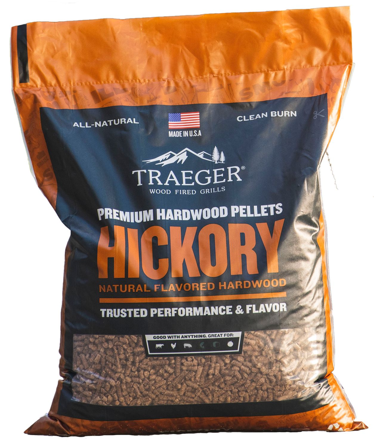Traeger Hartholz Pellets Hickory, 9 kg Beutel FSC