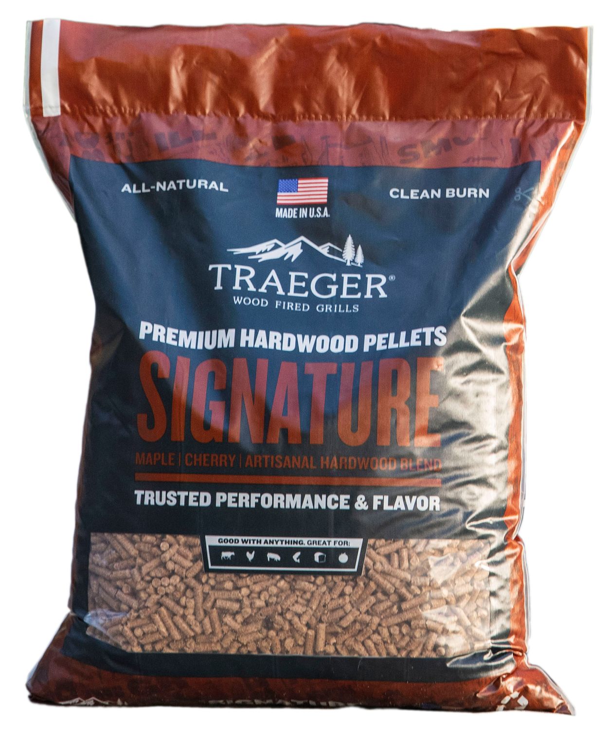 Traeger Hartholz Pellets Signature Blend, 9 kg Beutel FSC