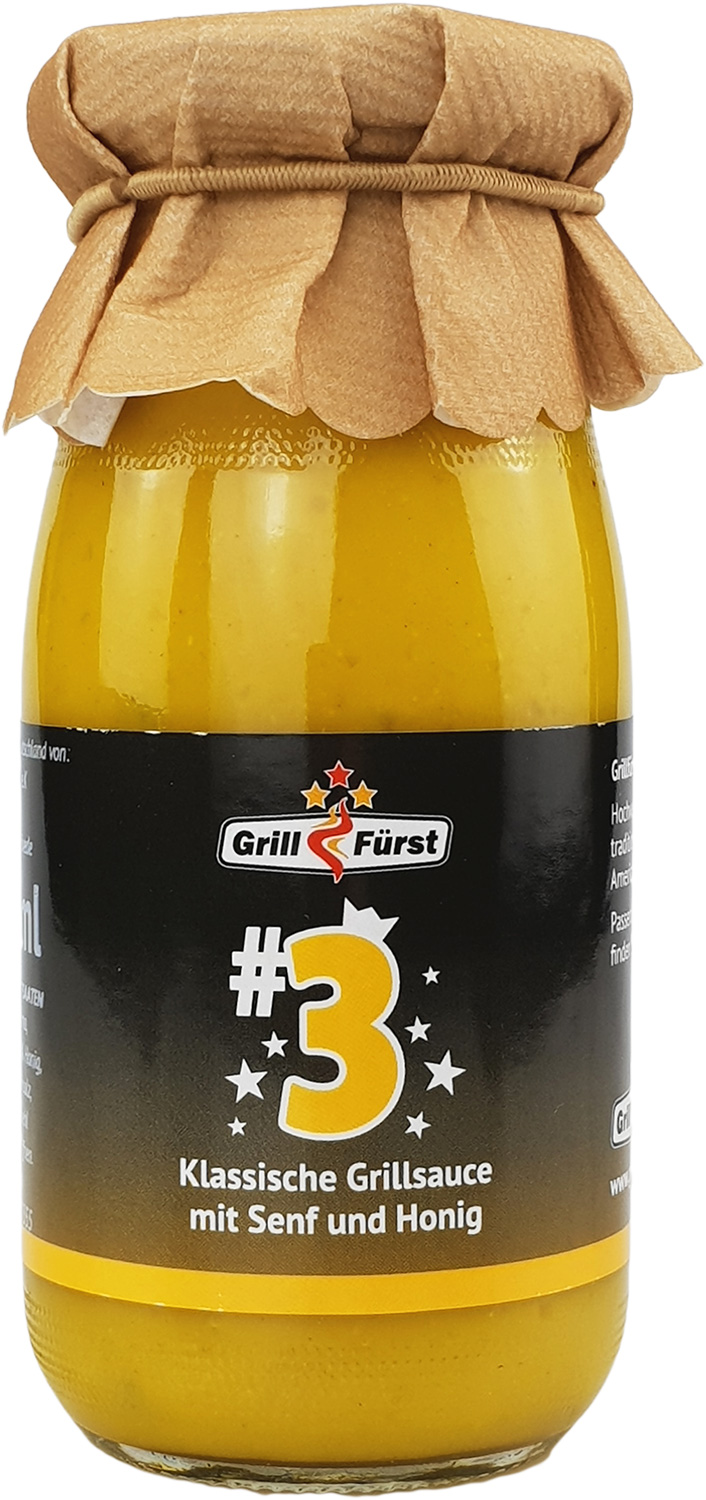 Grillfürst BBQ Sauce No. #3, die klassische Honig-Senf-Sauce