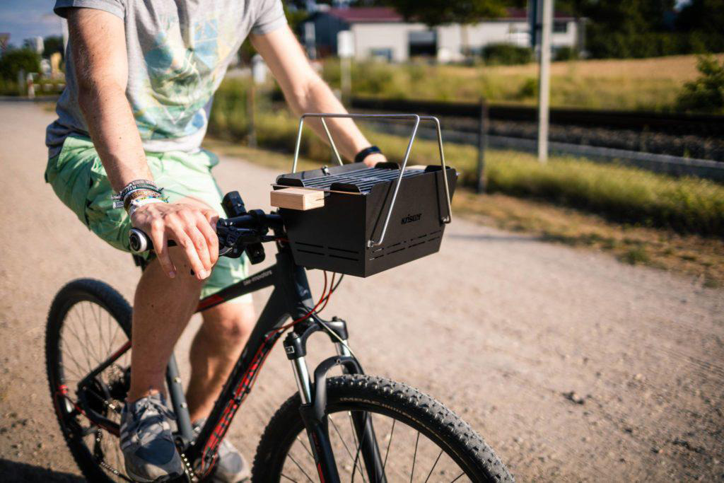 Fahrradhalterung - Grilltransport am Rad - Knister Grill – Knister