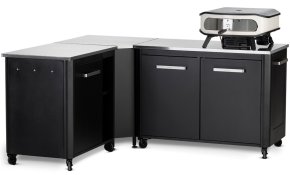COZZE Outdoor K&uuml;che (L-f&ouml;rmig) / 160 x 190 cm - inkl. COZZE Gas Pizzaofen 42,5 (17") mit rotierendem Pizzastein