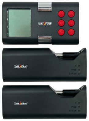 Ab 1.500,00&euro; Warenkorb kostenfrei dazu: Grillf&uuml;rst Funk-Thermometer / Grillthermometer - kabellos - mit 2 Bluetooth Temperaturf&uuml;hlern (erweiterbar bis auf 4 F&uuml;hler)