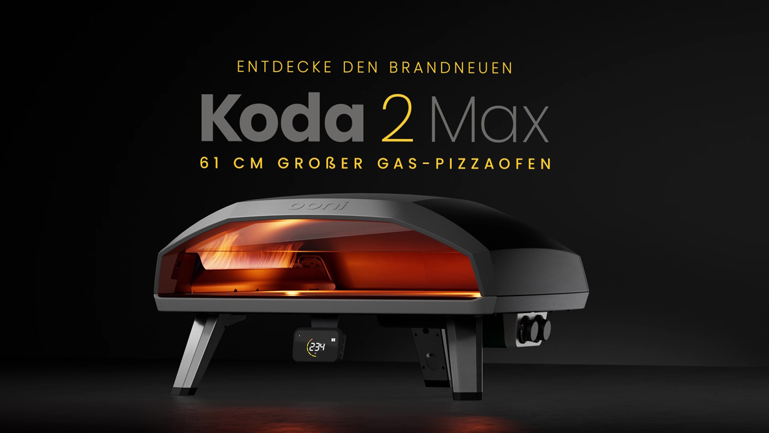 Ooni Koda 2 Max - XXL Gas Pizzaofen mit 2 Brennern